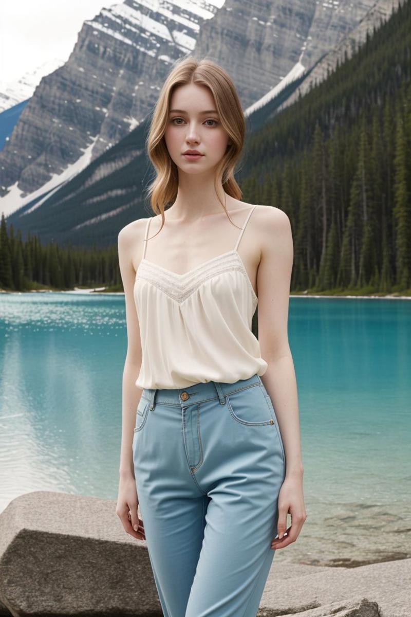 00013-4056880042-European woman, closeup, sandals, (shirt), pants, (banff national park), ZM_anita, wide shoulders, perfect face, (contact iris_.jpg